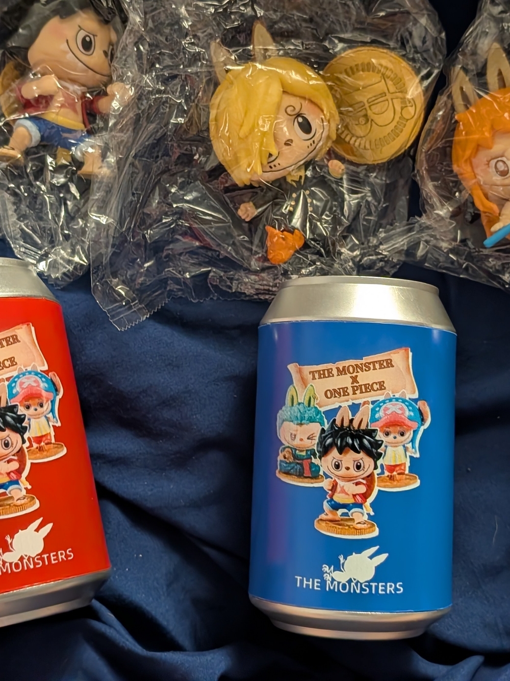 3 New One Piece Kids Toy Can With Figure
